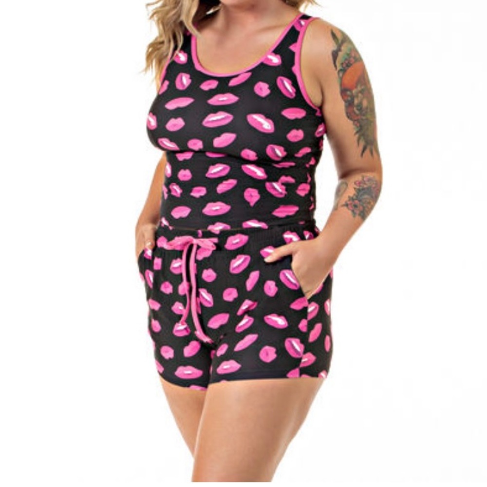 Lips 💋 Sleep Set with pockets - Picture 2 of 2